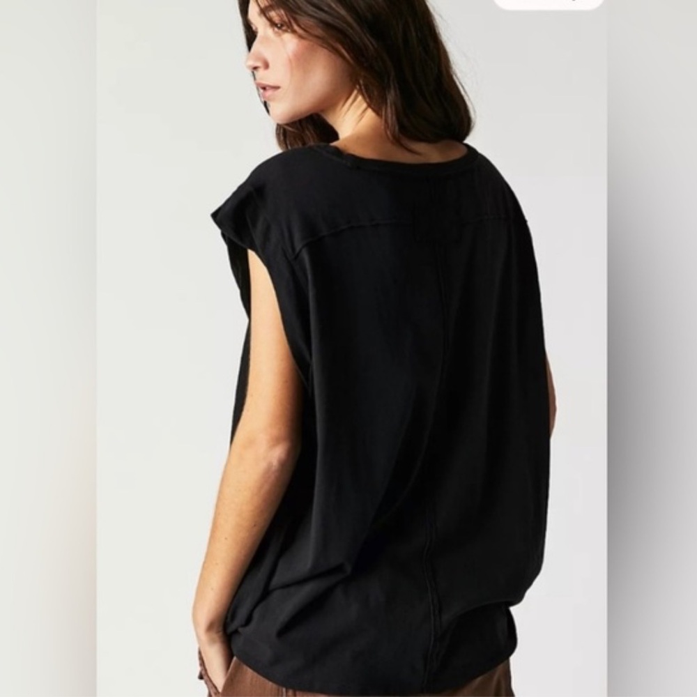 NWT Free People We The Free Naomi Tee Black sizes XS, M, L - Picture 2 of 7